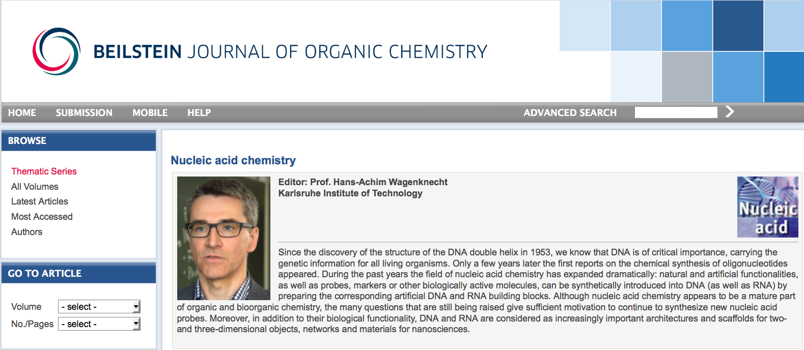 Nucleic Acid Thematic Series